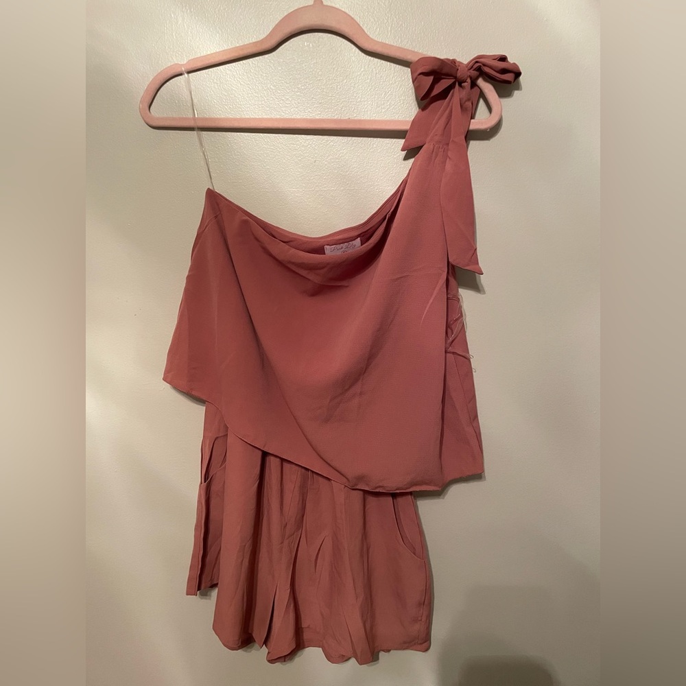 Rose One Shoulder Romper